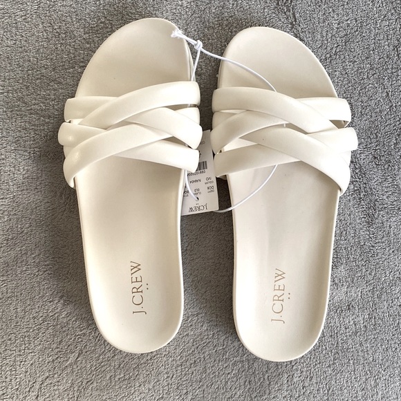 NWT J. Crew Crisscross Slide Sandals - Picture 2 of 8